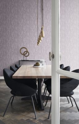 Origin Wallcoverings papier peint à rayures gris violet clair et gris chaud - 53 cm x 10,05 m - 346641