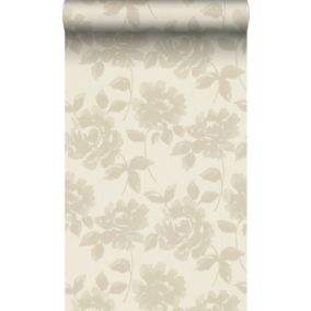 Origin Wallcoverings papier peint roses beige crème - 53 cm x 10,05 m - 347031