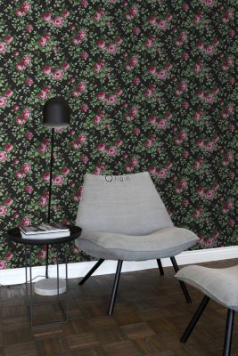 Origin Wallcoverings papier peint roses noir et rose - 53 cm x 10,05 m - 326140