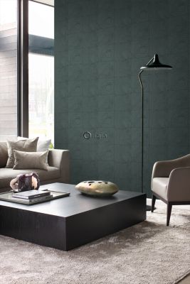 Origin Wallcoverings papier peint sections transversales des troncs d'arbres vert émeraude - 53 cm x 10,05 m - 347549