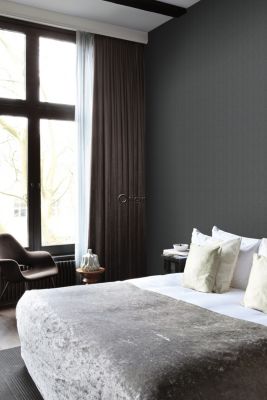 Origin Wallcoverings papier peint tissage à chevrons bleu grisâtre - 0,53 x 10,05 m - 347661
