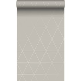 Origin Wallcoverings papier peint triangles graphiques gris - 0,53 x 10,05 m - 347744