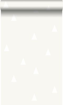 Origin Wallcoverings papier peint triangles graphiques gris chaud grisé brillant - 0,53 x 10,05 m - 347700