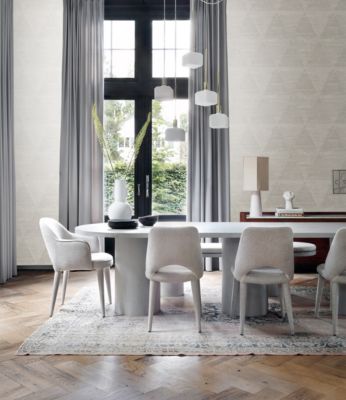 Origin Wallcoverings papier peint triangles métalliques vieillis, altérés et touchés argent chaud - 53 cm x 10,05 m - 347590