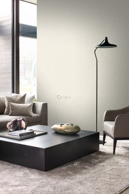 Origin Wallcoverings papier peint uni beige crème - 53 cm x 10,05 m - 346202
