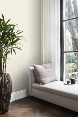 Origin Wallcoverings papier peint uni beige crème - 53 cm x 10,05 m - 346202