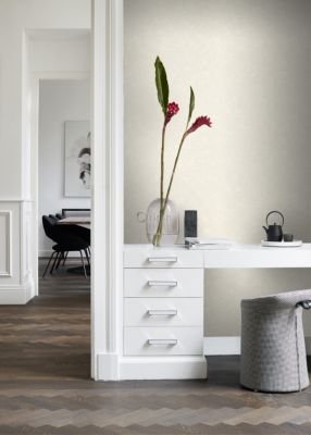 Origin Wallcoverings papier peint uni beige crème - 53 cm x 10,05 m - 346202