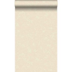 Origin Wallcoverings papier peint uni beige crème - 53 cm x 10,05 m - 346203