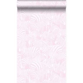 Origin Wallcoverings papier peint zèbres rose clair - 53 cm x 10,05 m - 346835