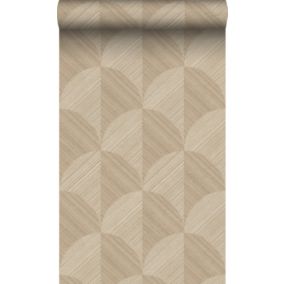 Origin Wallcoverings PP intissé éco texture effet 3D beige - 0.53 x 10.05 m - 347936