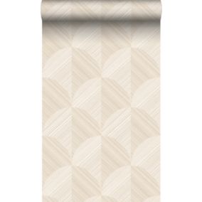 Origin Wallcoverings PP intissé éco texture effet 3D beige clair - 0.53 x 10.05 m - 347935