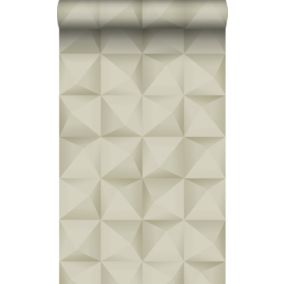 Origin Wallcoverings PP intissé éco texture effet 3D beige clair - 50 x 900 cm - 347959