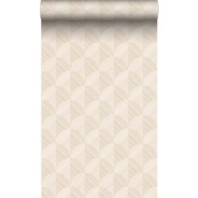 Origin Wallcoverings PP intissé éco texture effet 3D beige clair - 50 x 900 cm - 347987