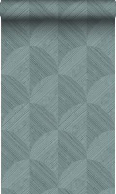 Origin Wallcoverings PP intissé éco texture effet 3D bleu gris - 0.53 x 10.05 m - 347938