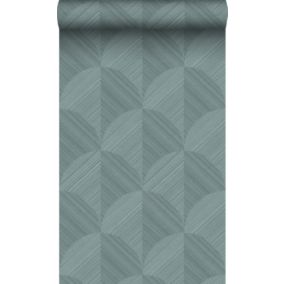 Origin Wallcoverings PP intissé éco texture effet 3D bleu gris - 0.53 x 10.05 m - 347938