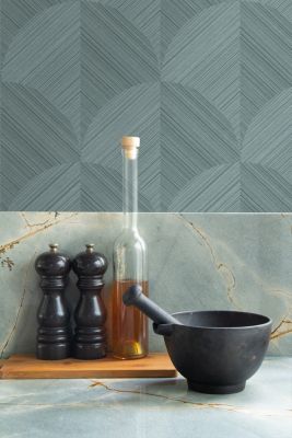 Origin Wallcoverings PP intissé éco texture effet 3D bleu gris - 0.53 x 10.05 m - 347938