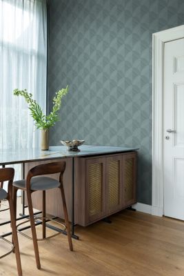 Origin Wallcoverings PP intissé éco texture effet 3D bleu gris - 0.53 x 10.05 m - 347938