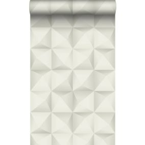 Origin Wallcoverings PP intissé éco texture effet 3D gris clair - 50 x 900 cm - 347958