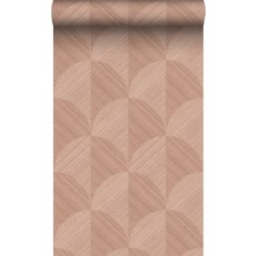 Origin Wallcoverings PP intissé éco texture effet 3D rose terracotta - 0.53 x 10.05 m - 347937