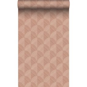 Origin Wallcoverings PP intissé éco texture effet 3D rose terracotta - 50 x 900 cm - 347989