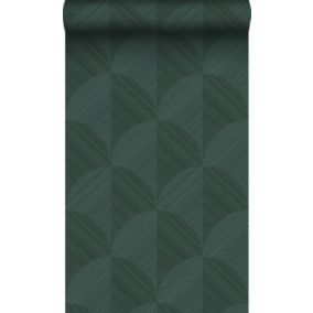 Origin Wallcoverings PP intissé éco texture effet 3D vert foncé - 0.53 x 10.05 m - 347939