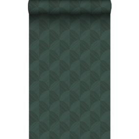 Origin Wallcoverings PP intissé éco texture effet 3D vert foncé - 50 x 900 cm - 347991