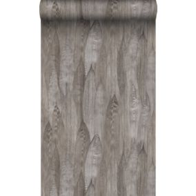 Origin Wallcoverings PP intissé éco texture feuilles taupe foncé - 53 cm x 10,05 m - 347367