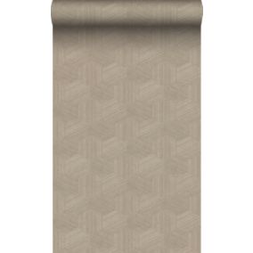 Origin Wallcoverings PP intissé éco texture graphique 3D beige - 50 x 900 cm - 347994