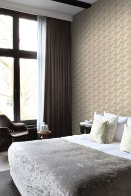 Origin Wallcoverings PP intissé éco texture graphique 3D beige - 50 x 900 cm - 348001