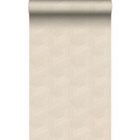 Origin Wallcoverings PP intissé éco texture graphique 3D beige clair - 50 x 900 cm - 347993