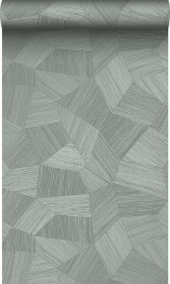 Origin Wallcoverings PP intissé éco texture graphique 3D bleu gris - 0.53 x 10.05 m - 347820
