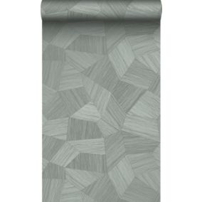 Origin Wallcoverings PP intissé éco texture graphique 3D bleu gris - 0.53 x 10.05 m - 347820