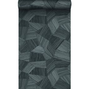 Origin Wallcoverings PP intissé éco texture graphique 3D gris charbon de bois - 0.53 x 10.05 m - 347825