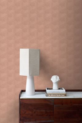 Origin Wallcoverings PP intissé éco texture graphique 3D rose terracotta - 50 x 900 cm - 347995