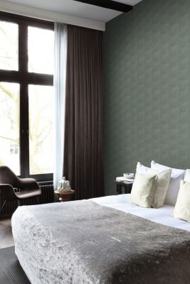Origin Wallcoverings PP intissé éco texture graphique 3D vert grisé - 50 x 900 cm - 347996