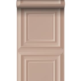 Origin Wallcoverings PP intissé éco texture lambris vieux rose - 53 cm x 10,05 m - 347829