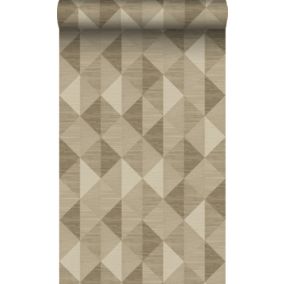 Origin Wallcoverings PP intissé éco texture motif graphique en 3D beige - 50 x 900 cm - 347884