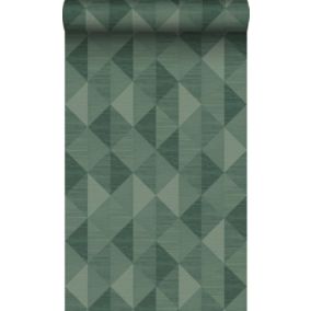 Origin Wallcoverings PP intissé éco texture motif graphique en 3D vert - 50 x 900 cm - 347885