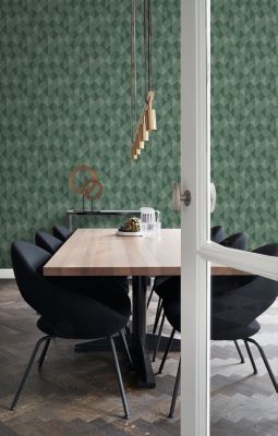 Origin Wallcoverings PP intissé éco texture motif graphique en 3D vert - 50 x 900 cm - 347885