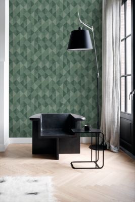 Origin Wallcoverings PP intissé éco texture motif graphique en 3D vert - 50 x 900 cm - 347885