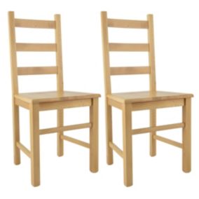 ORTA - Lot de 2 Chaises  et Assises en Bois