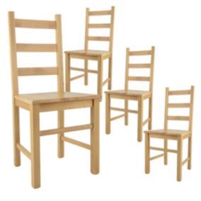 ORTA - Lot de 4 Chaises  et Assises en Bois