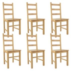 ORTA - Lot de 6 Chaises  et Assises en Bois