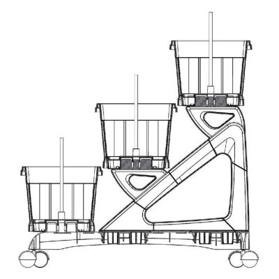 Orto Easy - Lot de 3 jardinières avec chariot - Tenné
