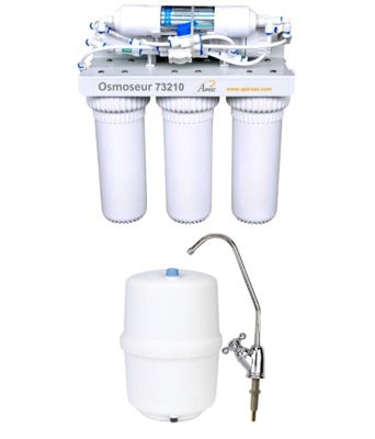 Osmoseur domestique 5 étages avec réservoir de stockage - Eau purifiée, goût et odeur améliorés