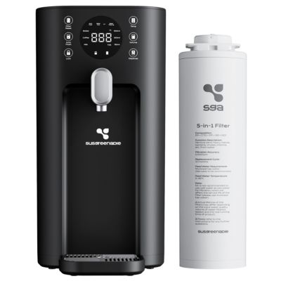 Osmoseur Filtration  5 en 1 Purificateur Eau Filtre RO UV Sterilisation Fontaine à Eau Sans Installation distributeur eau Tactil