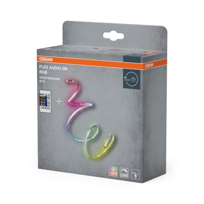 OSRAM Bande LED FLEX AUDIO 5M VR RC, blanche, 21 W, 320 lm