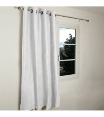 OTTAWA - Rideau thermique occultant jacquard 140x180 cm Coloris - Blanc