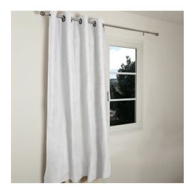 OTTAWA - Rideau thermique occultant jacquard 140x180 cm Coloris - Blanc