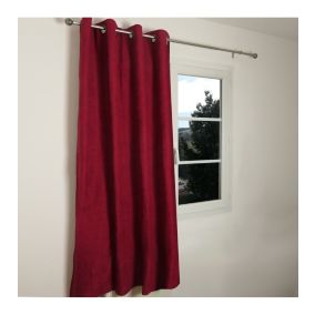 OTTAWA - Rideau thermique occultant jacquard 140x180 cm Coloris - Rouge